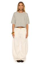 Aurelia Light Grey Short Sleeve Cropped Cardigan