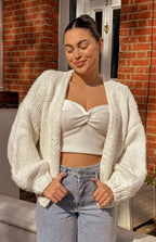 Bad Habits Cream Knit Cardigan