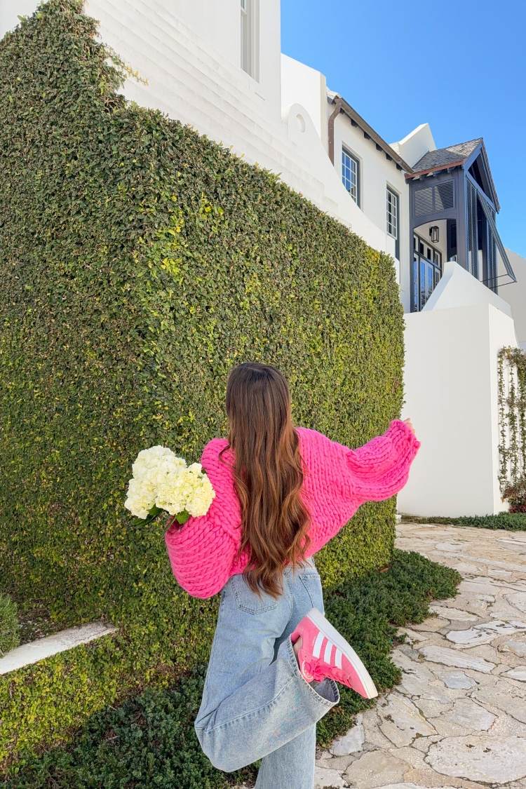 Blush Blossom Pink Knit Cardigan