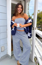 Delvey Navy Star Chunky Knit Sweater