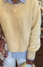 Ellia Butter Yellow Button Down Cardigan