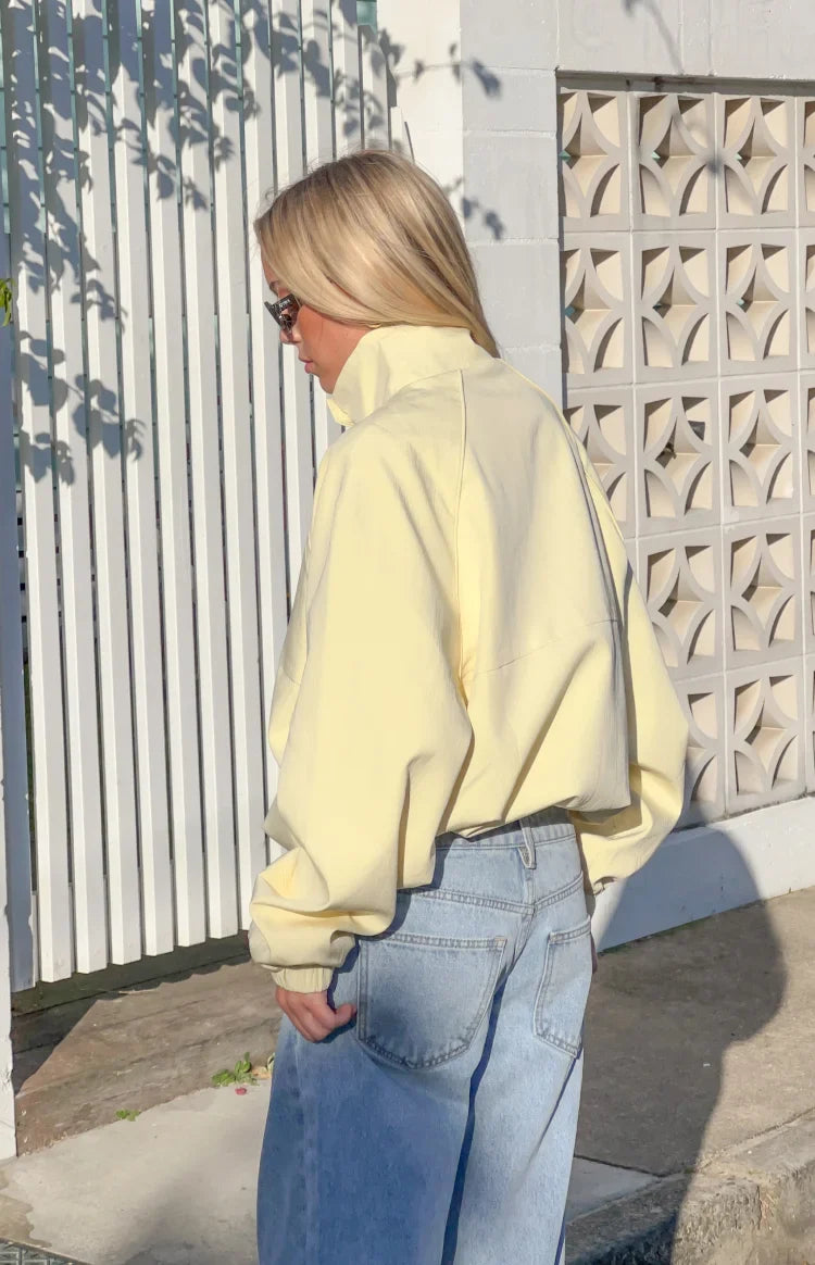 Enya Yellow Funnel Neck Sports Jacket