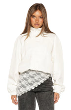 Enya Cream Funnel Neck Sports Jacket