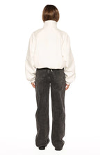 Enya Cream Funnel Neck Sports Jacket
