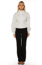 Front Page White Polka Dot Jacket