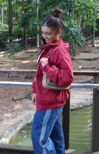 Tate Washed Red Oversized Hooded Jacket