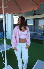 Sorbet Pink Chunky Cardigan