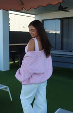 Sorbet Pink Chunky Cardigan