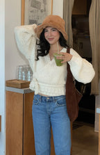 Verity Cream Knit Wrap Cardigan