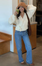 Verity Cream Knit Wrap Cardigan