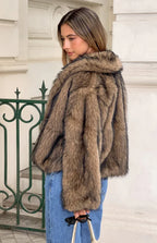 It Girl Chocolate Faux Fur Jacket
