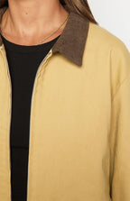 Jemma Cream Contrast Canvas Jacket