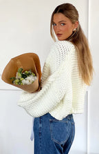 Jen White Knit Cardigan