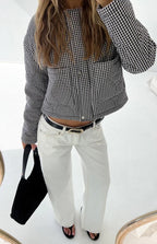 Lennie Black Gingham Quilted Jacket