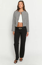 Lennie Black Gingham Quilted Jacket