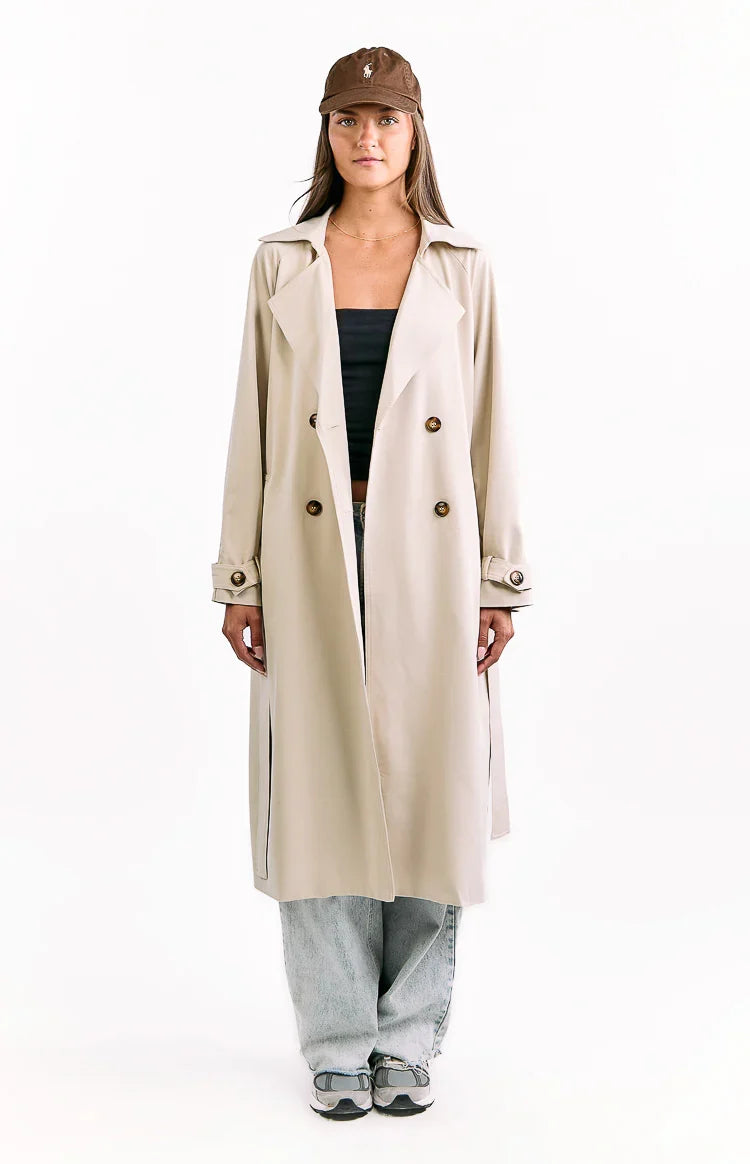 Orla Cream Belted Trench Coat