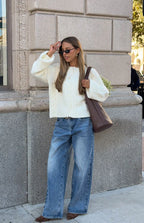 Percy Cream Cable Knit Cardigan