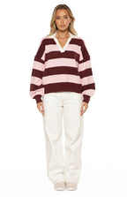 Rina Pink Stripe Polo