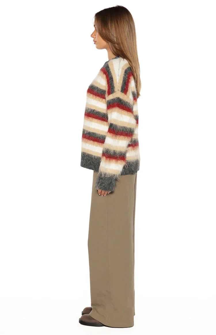 Sicily Multi Stripe Oversized Sweater