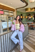 Sorbet Pink Chunky Cardigan