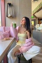 Sorbet Pink Chunky Cardigan