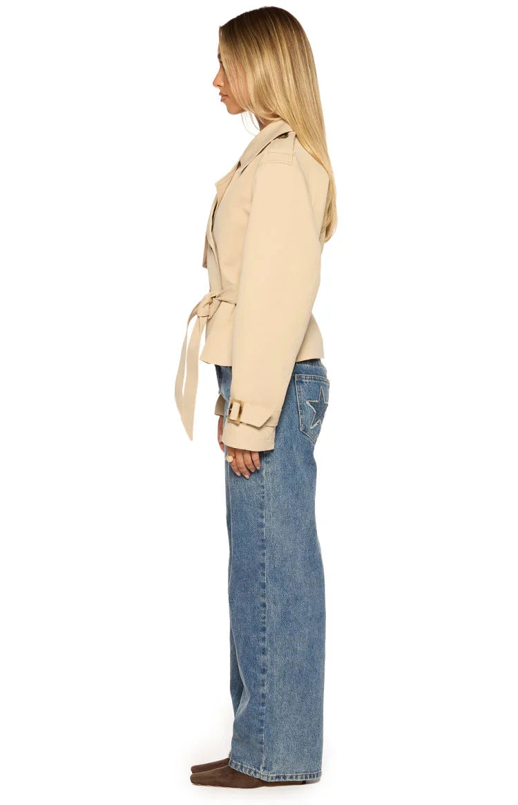Wilda Cream Cropped Trench Coat
