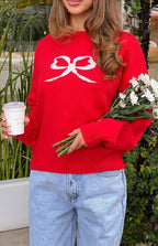 Zami Red Bow Sweater