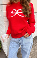 Zami Red Bow Sweater