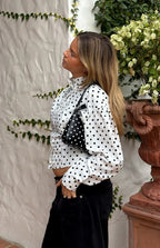 Front Page White Polka Dot Jacket